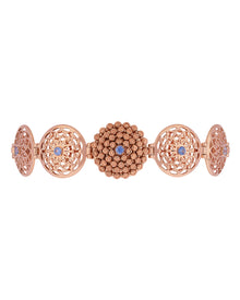 Mimosa Bracelet in 18kt Rose Gold and Blue Sapphires