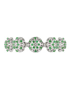 Damascus Bracelet in 18kt White Gold and Emeralds