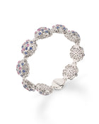 Damascus Bracelet in 18kt White Gold and Sapphires
