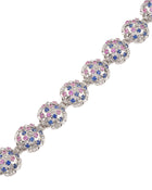 Damascus Bracelet in 18kt White Gold and Sapphires