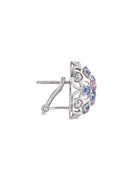 Damascus Earrings in 18kt White Gold and Sapphires