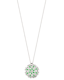 Damasco Large Necklace in 18kt White Gold and Emeralds