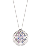 Damasco Large Necklace in 18kt White Gold and Sapphires