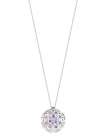 Damasco Large Necklace in 18kt White Gold and Sapphires
