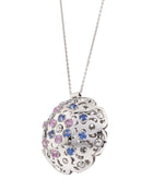 Damasco Large Necklace in 18kt White Gold and Sapphires