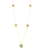 Damascus Station Necklace in 18kt Gold and Emeralds