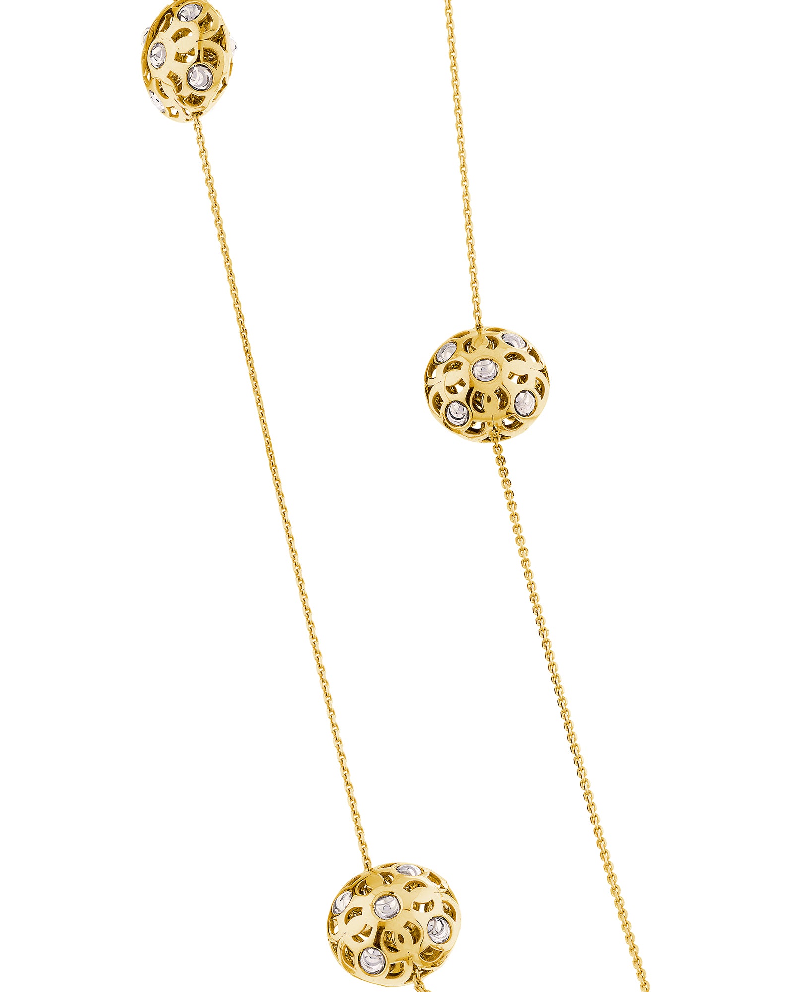 Damascus Station Necklace in 18kt Gold and Emeralds