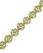 Damascus Bracelet in 18kt Gold and Emeralds