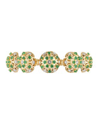 Damascus Bracelet in 18kt Gold and Emeralds