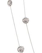 Damascus Station Necklace in 18kt White Gold and Sapphires