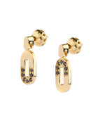 Goddess Earrings in 18kt Gold and Black Diamonds