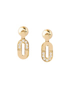 Goddess Earrings in 18kt Gold and Diamonds