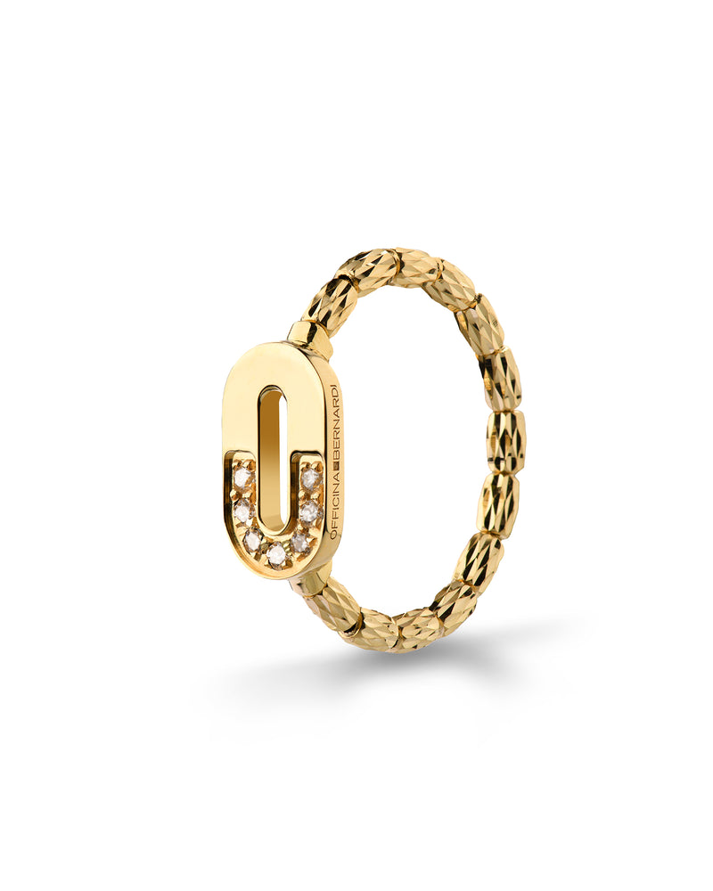 Goddess Element Ring in 18kt Gold and Diamonds