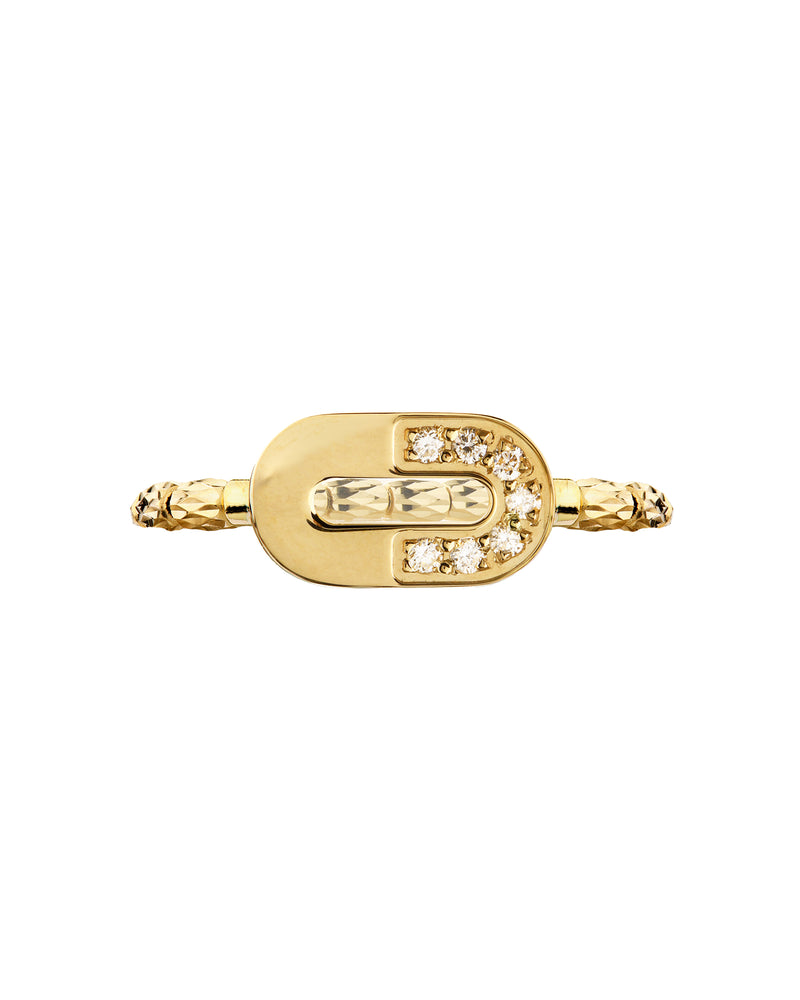 Goddess Element Ring in 18kt Gold and Diamonds