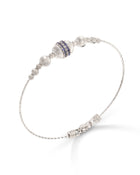 Empire Bangle Bracelet in 18kt White Gold and Sapphires