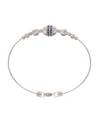 Empire Bangle Bracelet in 18kt White Gold and Sapphires