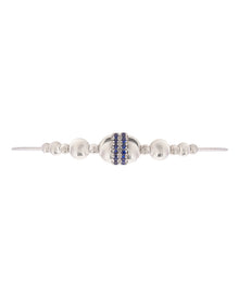 Empire Bangle Bracelet in 18kt White Gold and Sapphires