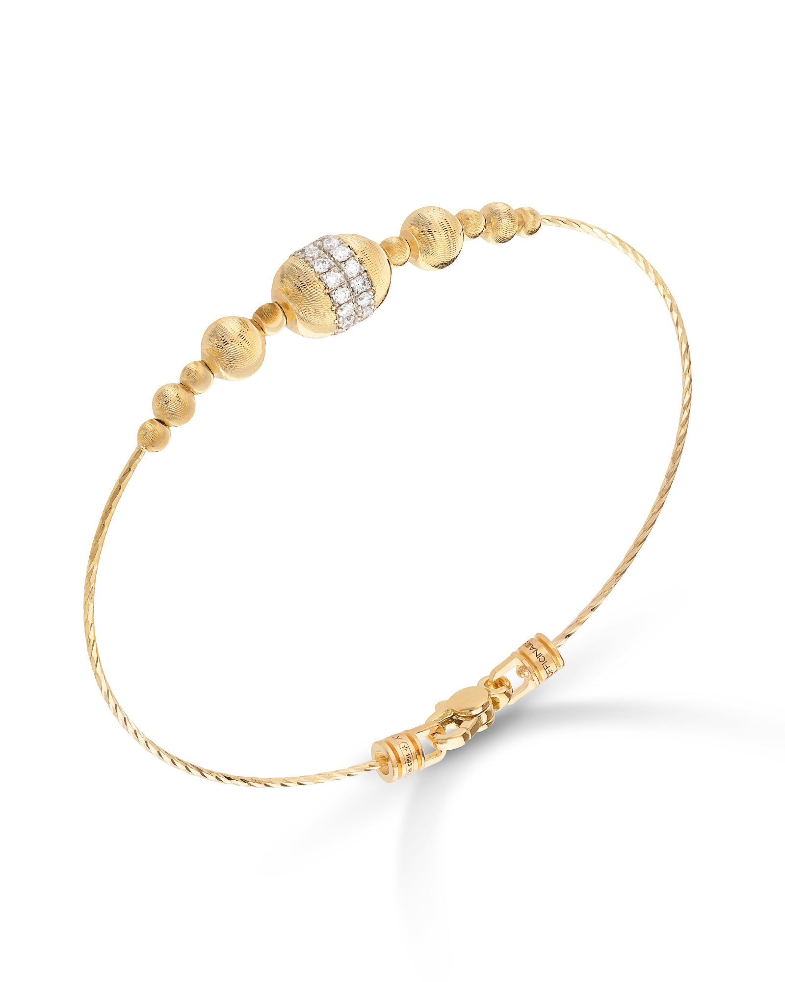 Empire Bangle Bracelet in 18kt Gold and Diamonds