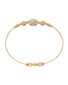 Empire Bangle Bracelet in 18kt Gold and Diamonds