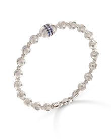 Empire Bracelet in 18kt White Gold and Sapphires