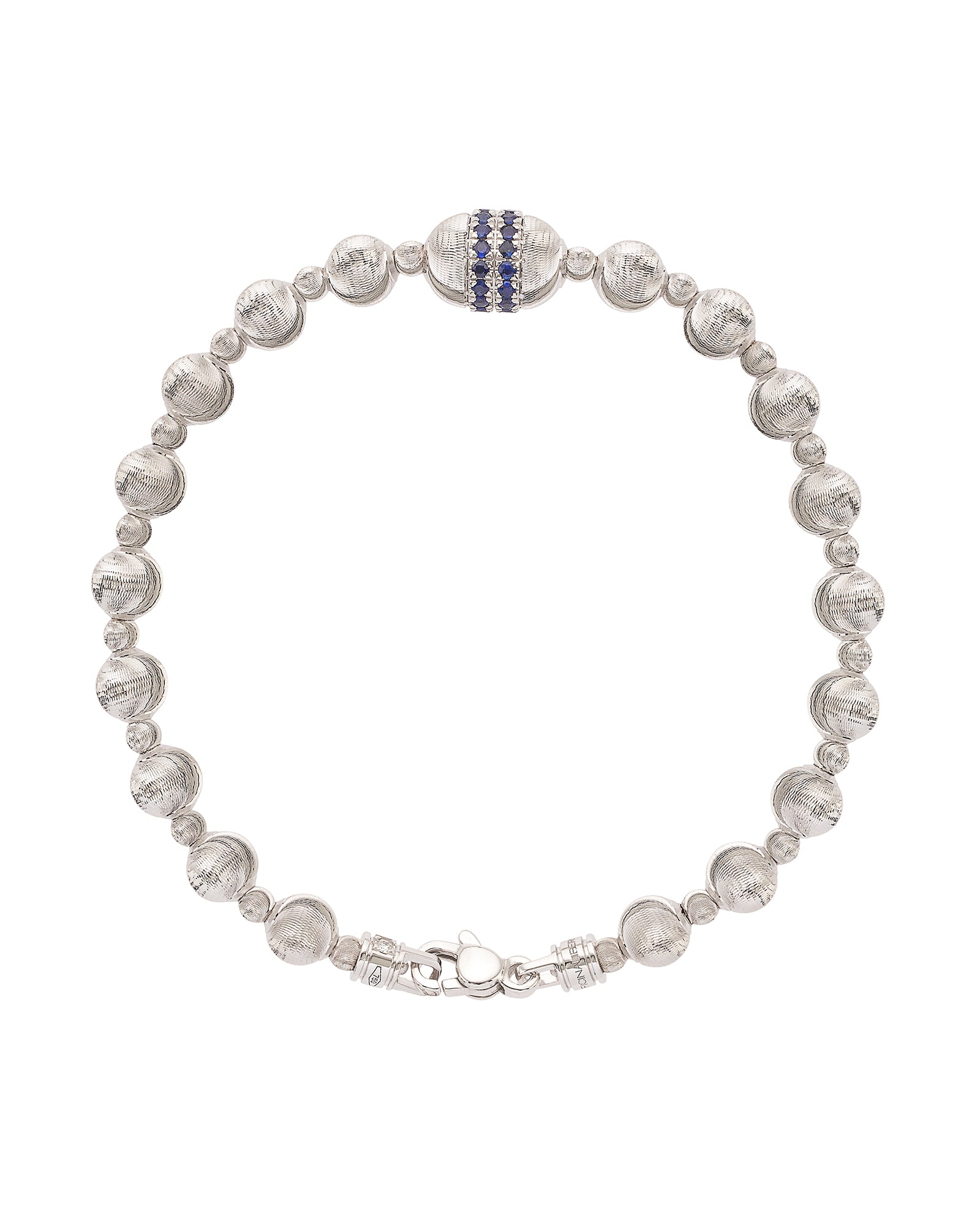 Empire Bracelet in 18kt White Gold and Sapphires