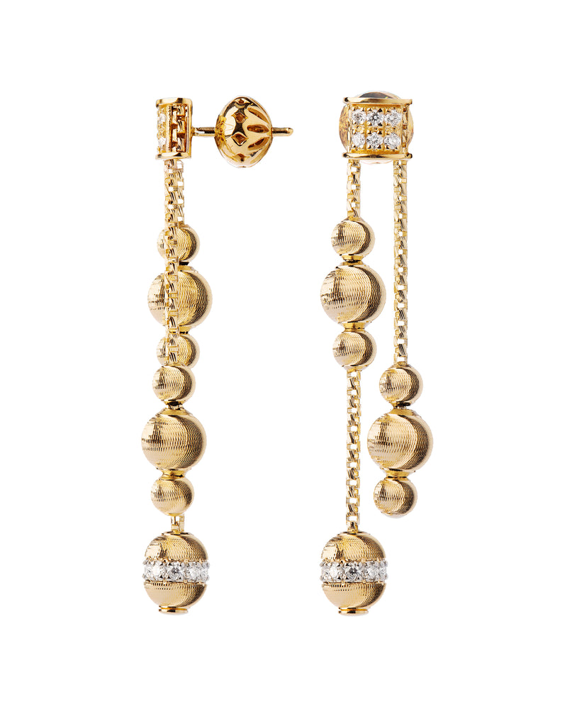 Empire Orecchini Drop in Oro 18kt e Diamanti