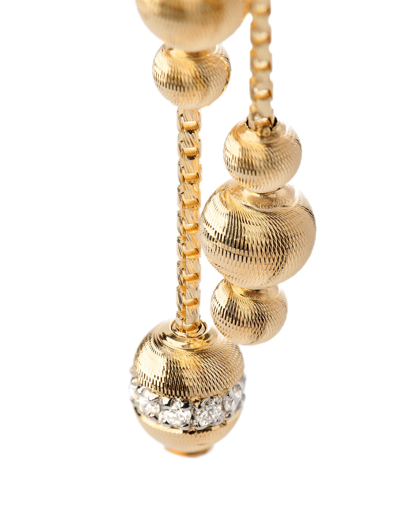 Empire Drop Earrings in 18kt Gold and Diamonds