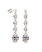 Empire Earrings in 18kt White Gold and Sapphires