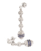 Empire Earrings in 18kt White Gold and Sapphires