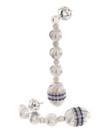 Empire Earrings in 18kt White Gold and Sapphires