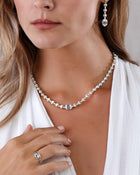 Empire Necklace in 18kt White Gold and Sapphires