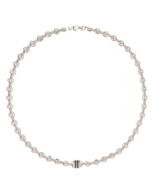 Empire Necklace in 18kt White Gold and Sapphires