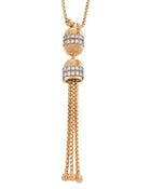 Empire Tassel Necklace in 18kt Gold and Diamonds