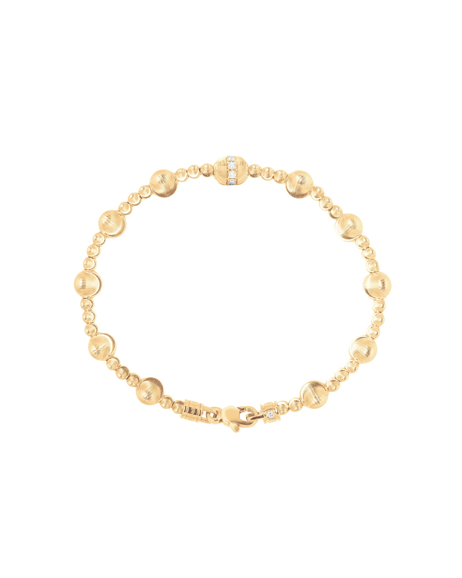 Empire S 18kt Yellow Gold and White Diamond Bracelet