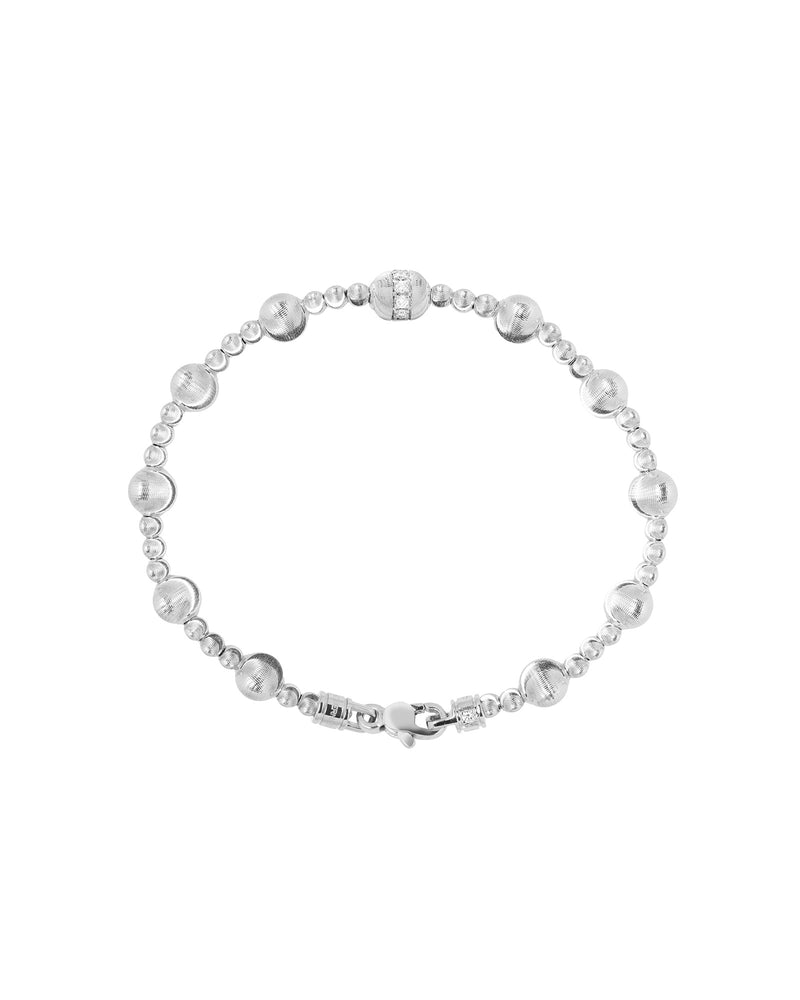 Empire S 18kt White Gold Bracelet with White Diamonds