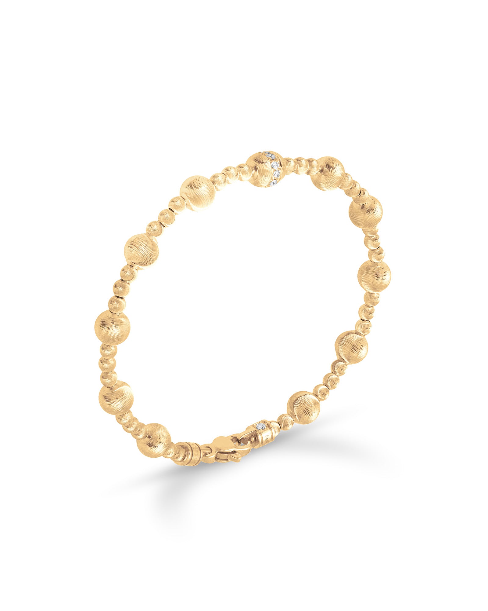 Empire S 18kt Yellow Gold and White Diamond Bracelet