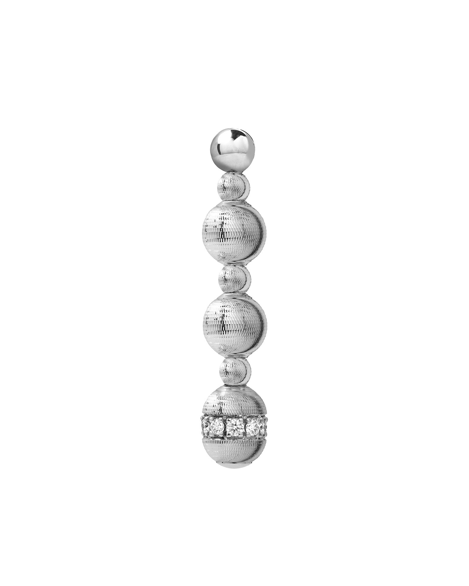 Empire S Orecchini in Oro Bianco 18kt e Diamanti Bianchi