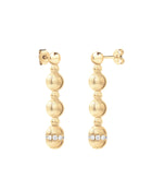Empire S Orecchini in Oro Giallo 18kt e Diamanti Bianchi