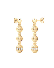Empire S Orecchini in Oro Giallo 18kt e Diamanti Bianchi