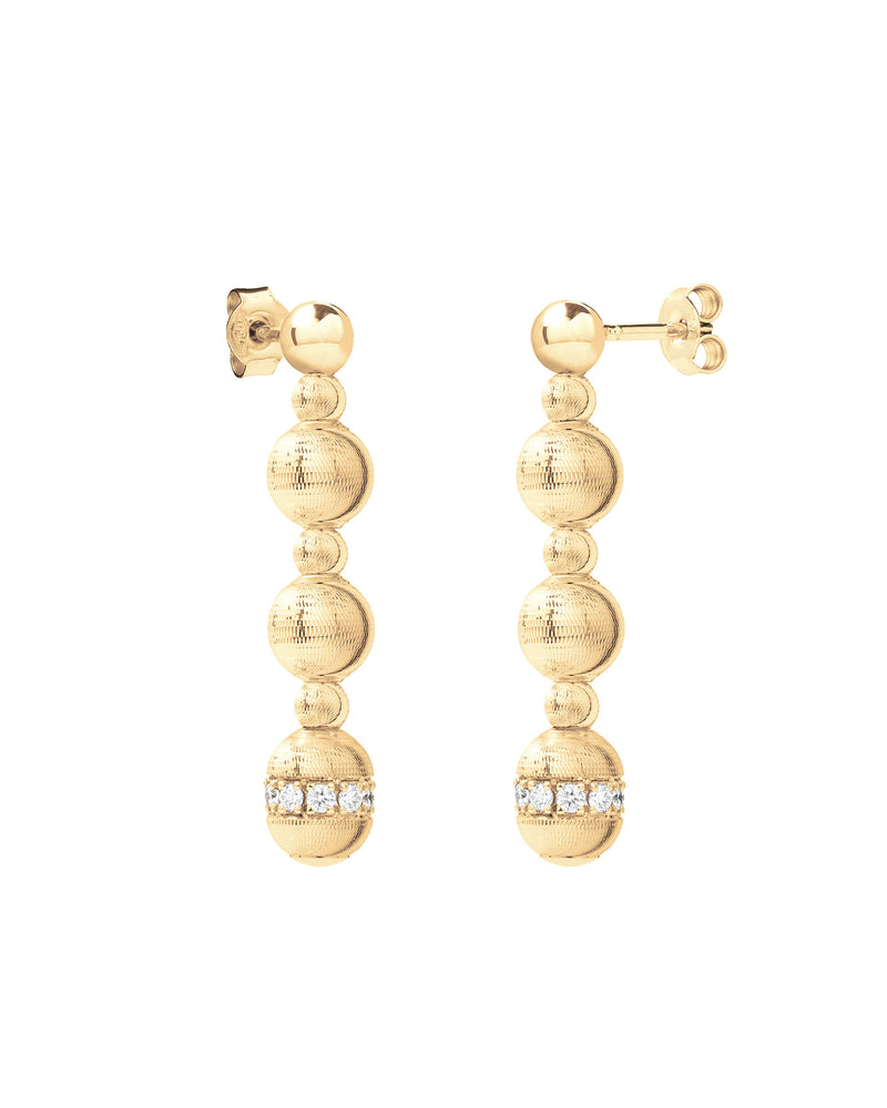 Empire Earrings in 18kt Gold and Diamonds
