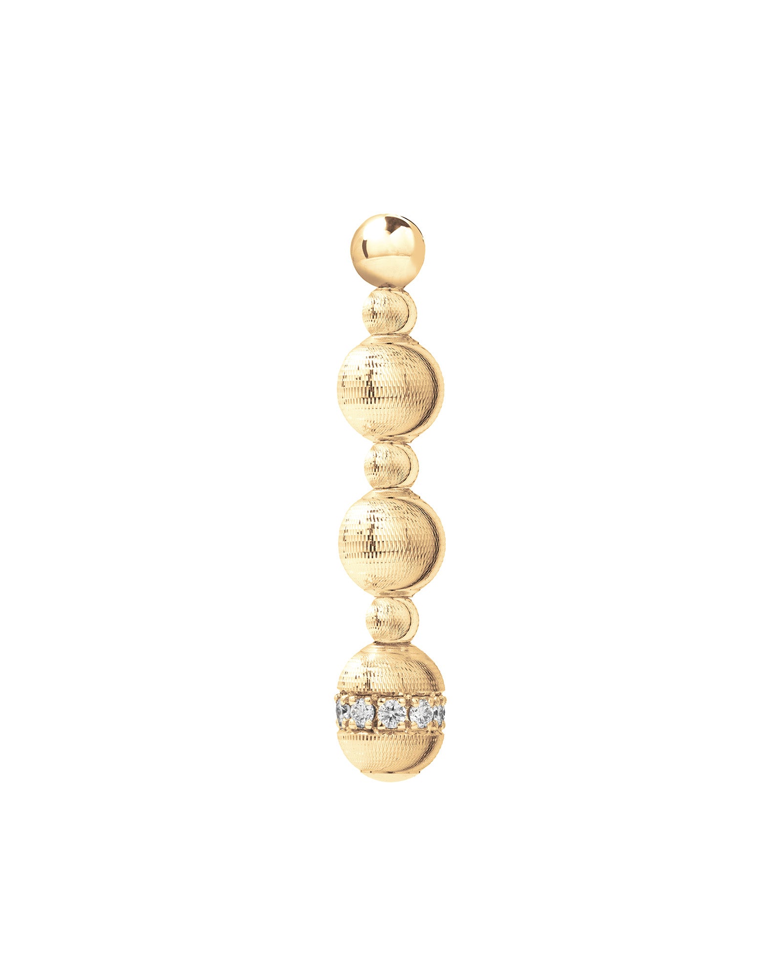 Empire S Orecchini in Oro Giallo 18kt e Diamanti Bianchi