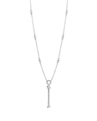 Empire S 18kt White Gold and White Diamond Tassel Necklace