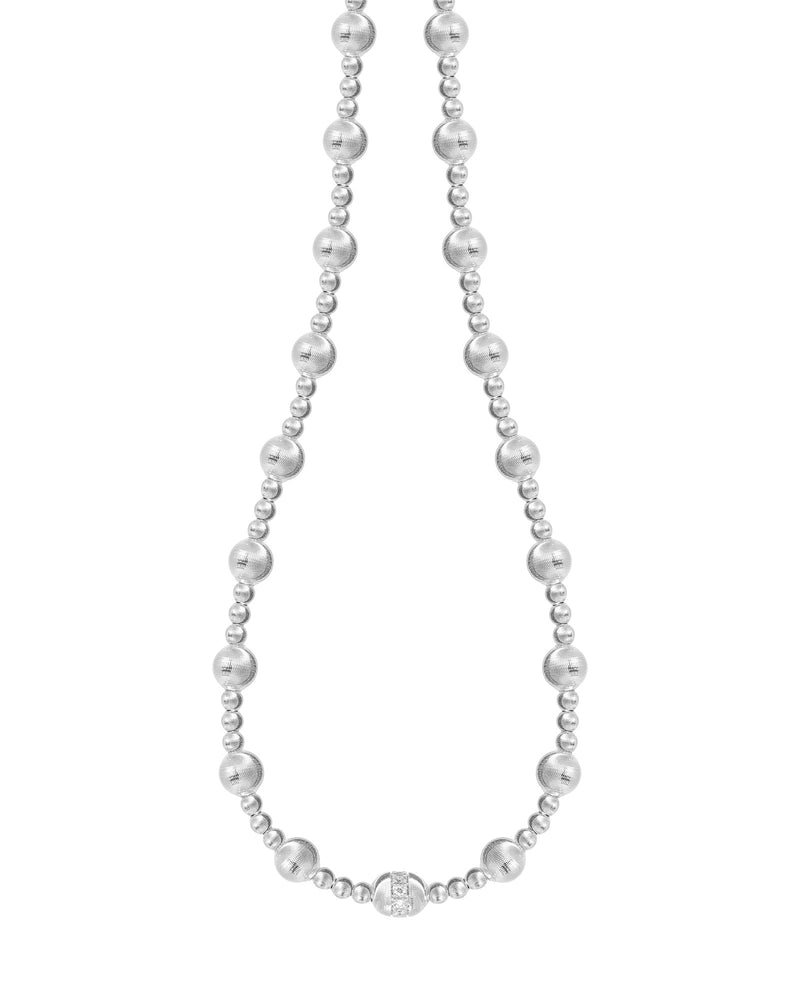 Empire S Collana in Oro Giallo 18kt e Diamanti Bianchi