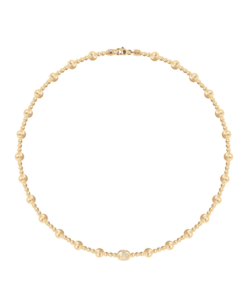 Empire S Collana in Oro Bianco 18kt e Diamanti Bianchi