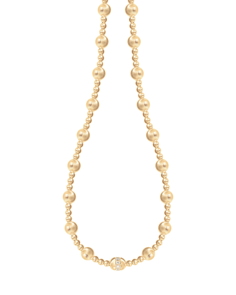 Empire S Collana in Oro Bianco 18kt e Diamanti Bianchi