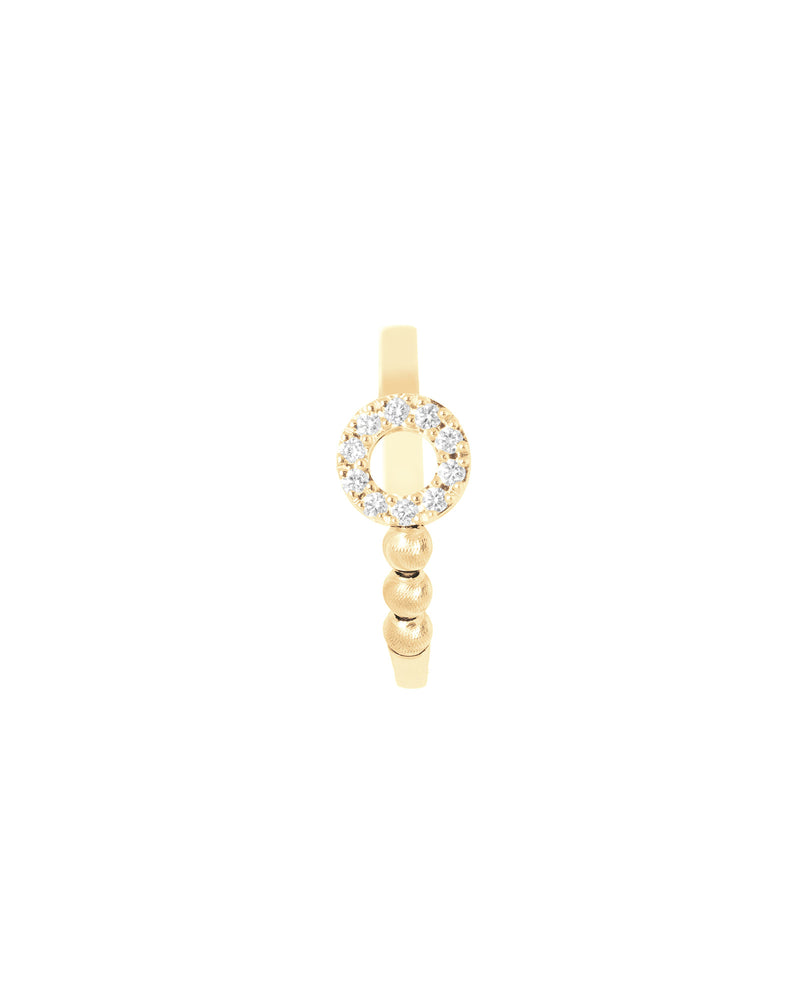 Empire S 18kt Yellow Gold Ring with White Diamonds