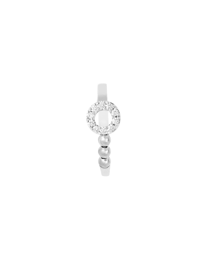 Empire S 18kt White Gold Ring with White Diamonds