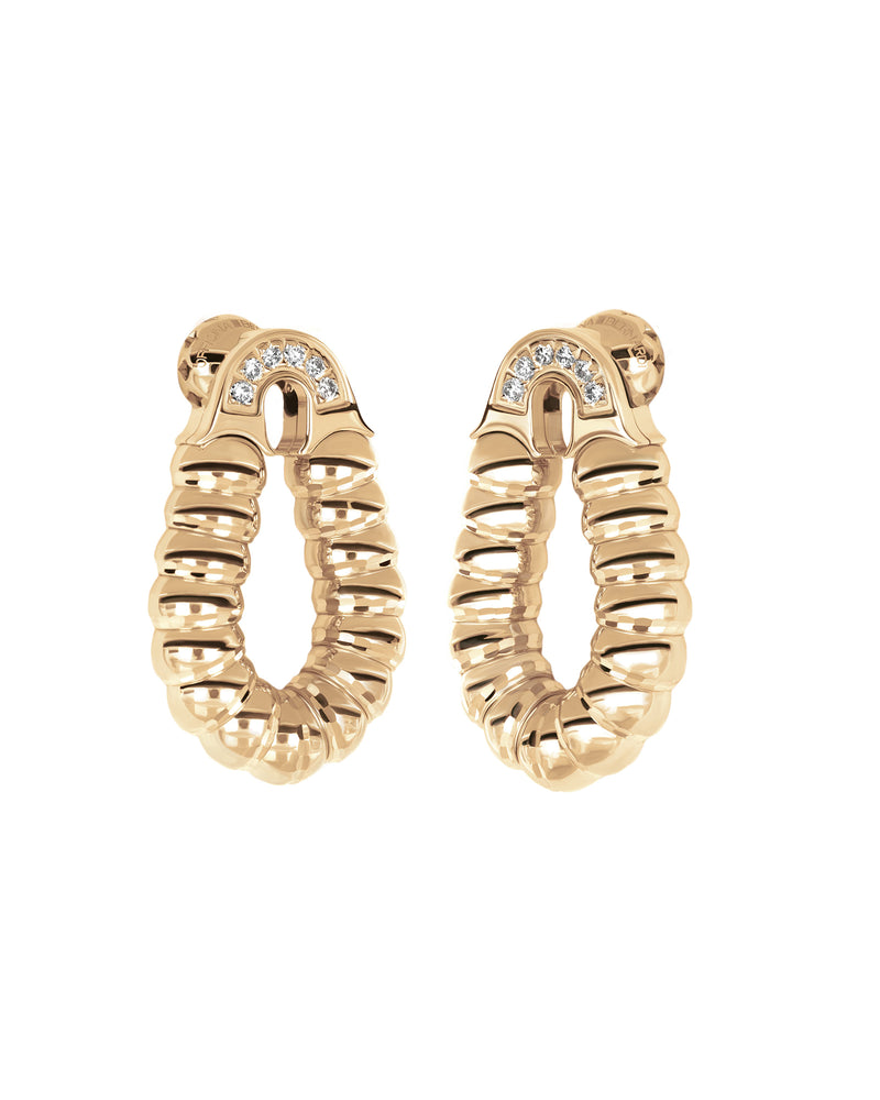 Enigma Aura Orecchini in Oro Giallo 18kt e Diamanti Bianchi