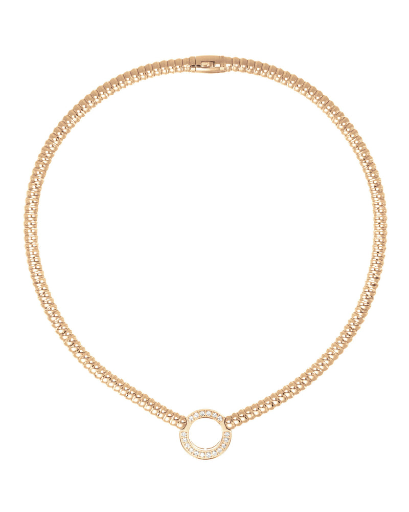 Enigma X Necklace in 18kt Rose Gold and Diamonds