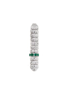 Enigma Drop Earrings in 18kt White Gold and Emeralds
